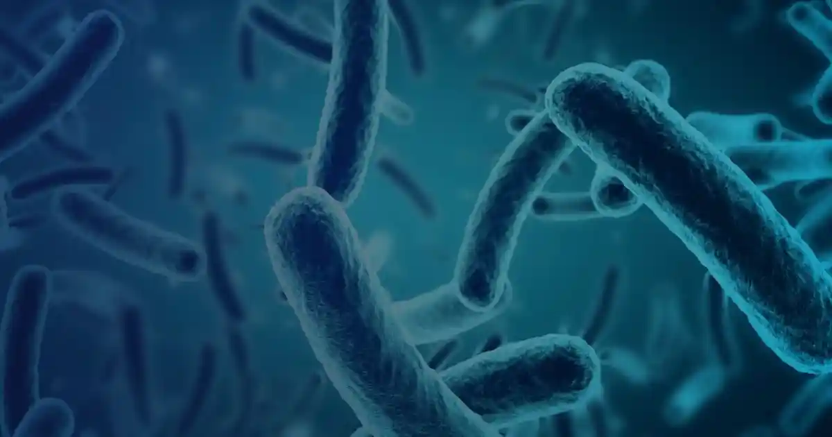 ABS logo showing bacteria under microscope